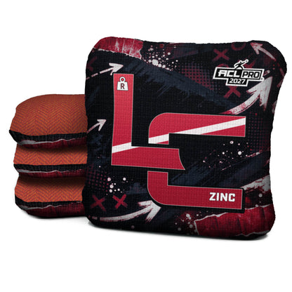 Atlanta football cornhole bags, Zinc - R 4.5/9 - ACL PRO, approved colorway with coordinating reverse