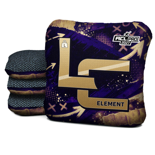 Baltimore football cornhole bags, Element - L 5/8 - ACL PRO, Purple, Gold, Black