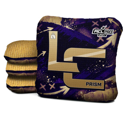 Baltimore football cornhole bags, Prism - L 5/9 - ACL PRO, Purple, Gold, Black