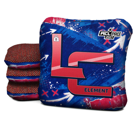 Buffalo football cornhole bags, Element - R 5/8 - ACL PRO, approved colorway with coordinating reverse