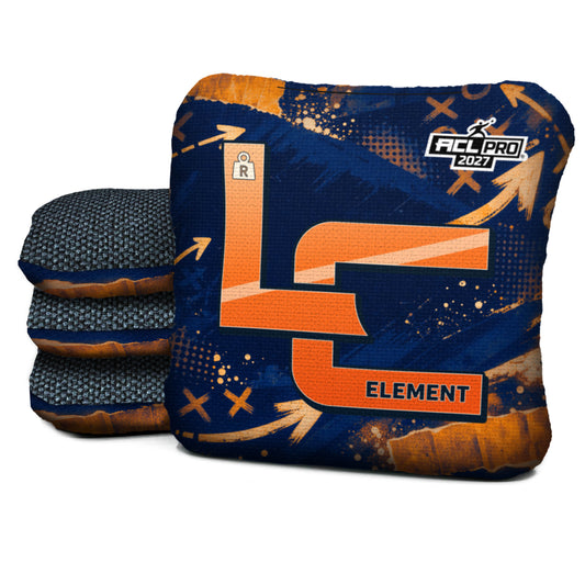Chicago football cornhole bags, Element - R 5/8 - ACL PRO, Navy, Orange