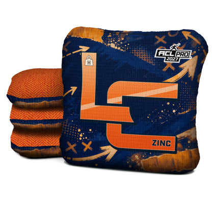 Chicago football cornhole bags, Zinc - H 4.5/9 - ACL PRO, Navy, Orange
