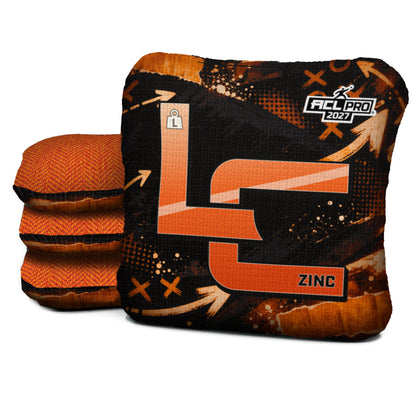 Cincinnati football cornhole bags, Zinc - L 4.5/9 - ACL PRO, Black, Orange