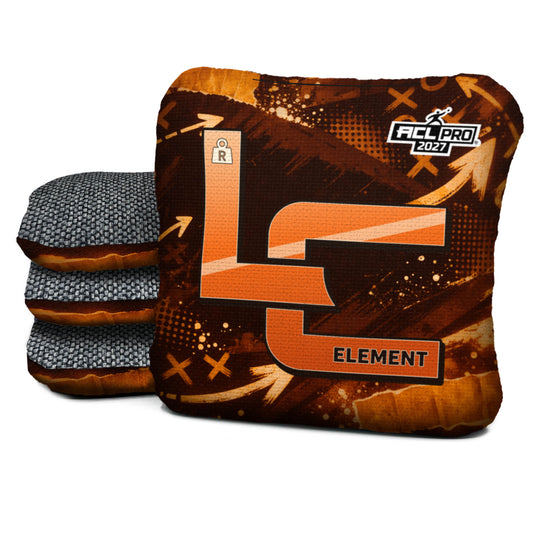 Cleveland football cornhole bags, Element - R 5/8 - ACL PRO, Brown, Orange