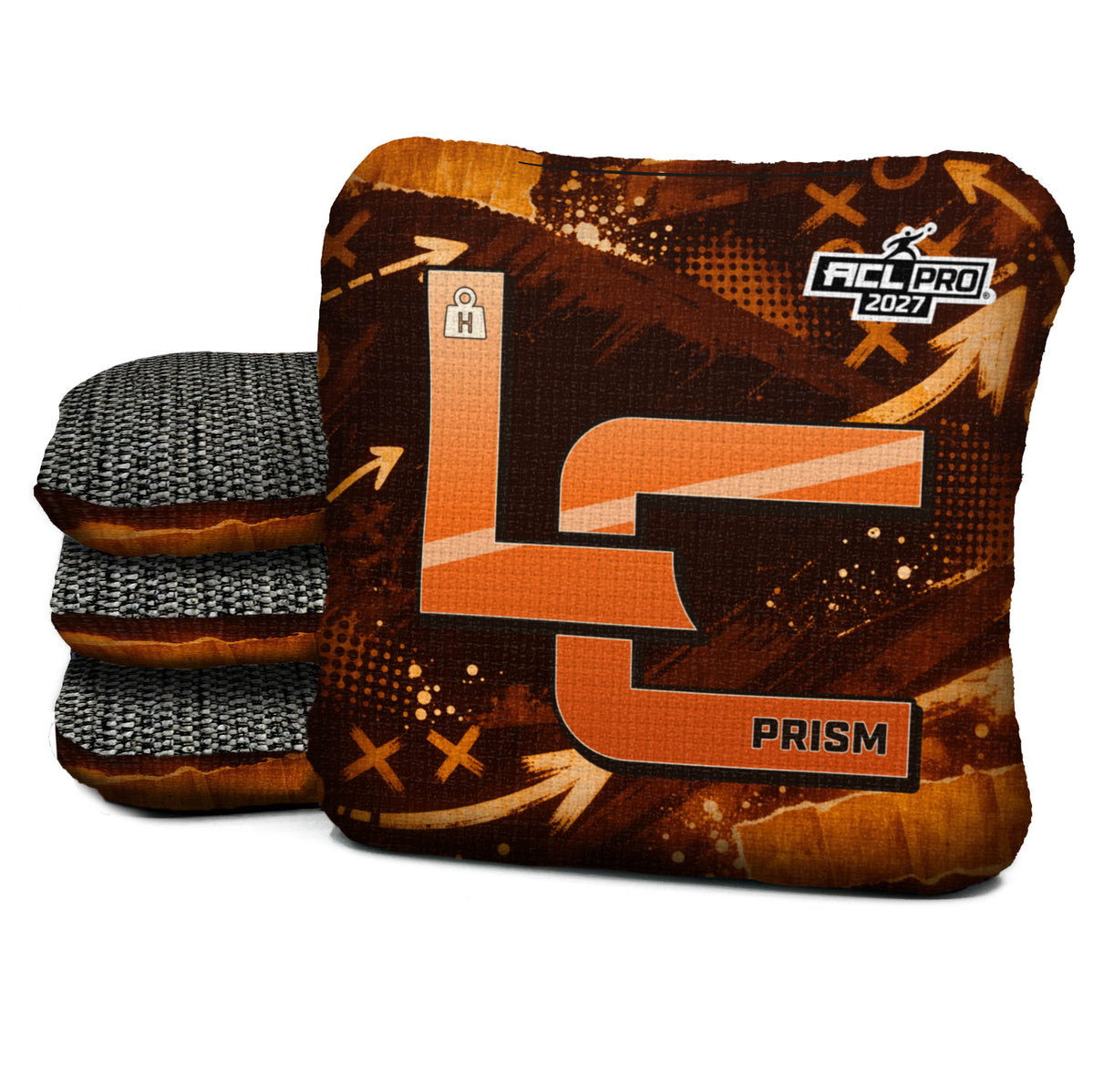 Cleveland football cornhole bags, Prism - H 5/9 - ACL PRO, Brown, Orange