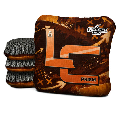 Cleveland football cornhole bags, Prism - R 5/9 - ACL PRO, Brown, Orange