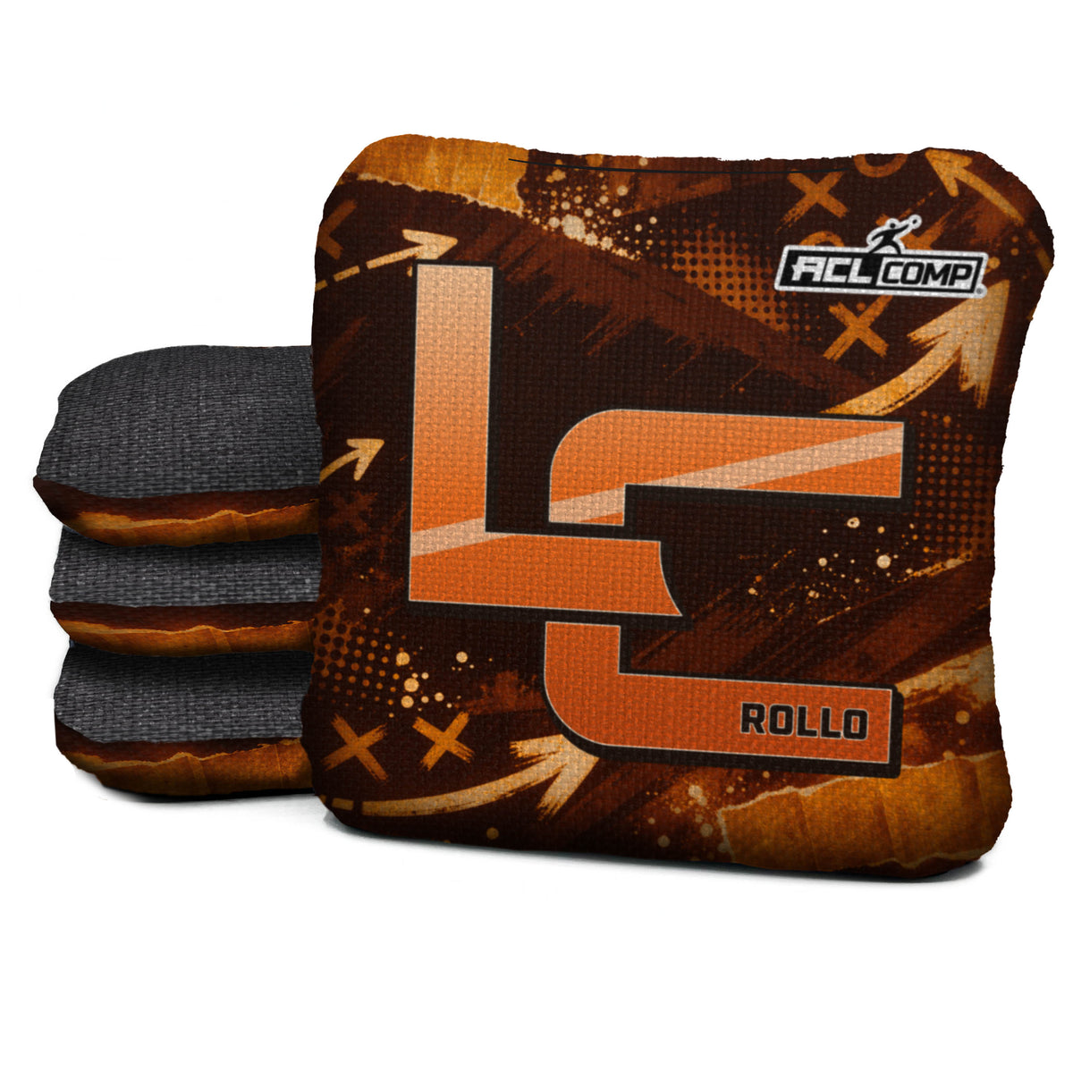 Cleveland football cornhole bags, Rollo 4/7 - ACL COMP, Brown, Orange
