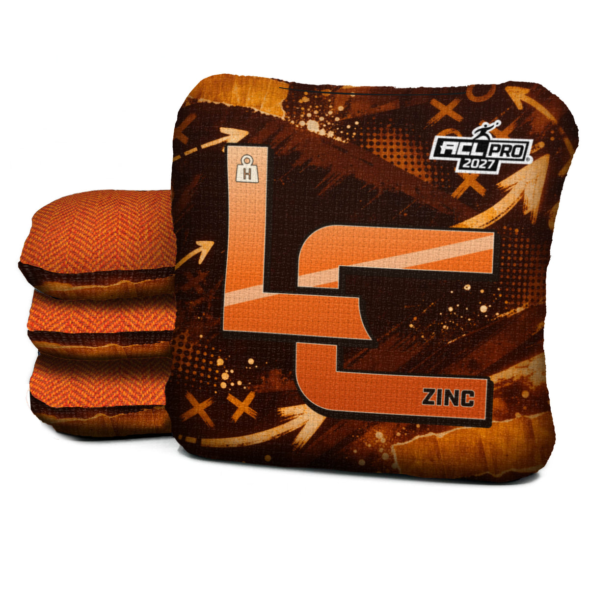 Cleveland football cornhole bags, Zinc - H 4.5/9 - ACL PRO, Brown, Orange