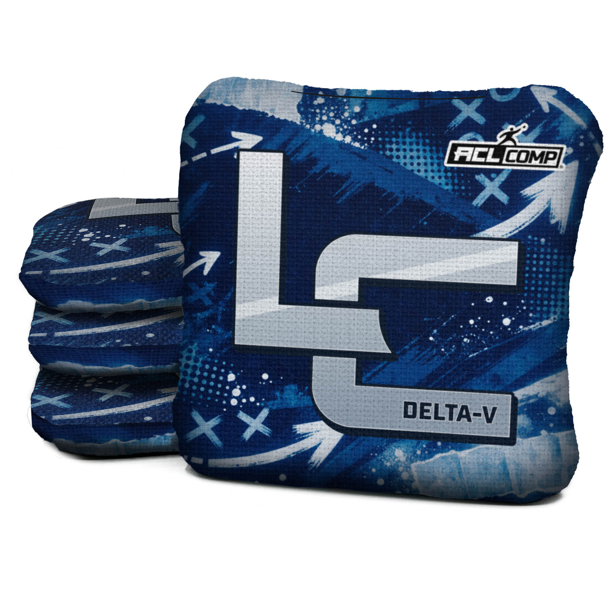 Dallas football cornhole bags, Delta-V 5/8- ACL COMP, Navy, Silver