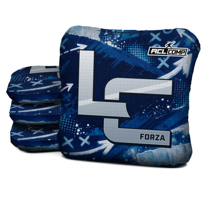 Dallas football cornhole bags, Forza - 6/9 - ACL COMP, Navy, Silver