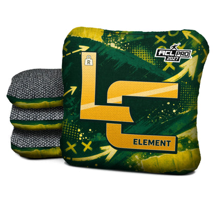 Green Bay football cornhole bags, Element - R 5/8 - ACL PRO, Dark green, Gold