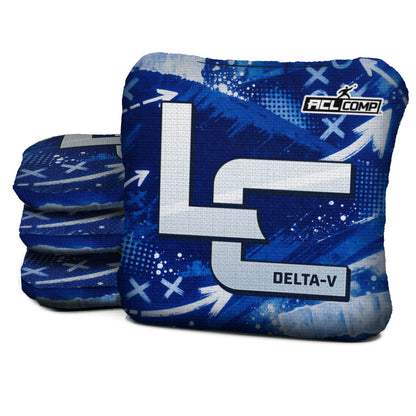 Indianapolis football cornhole bags, Delta-V 5/8- ACL COMP, Royal blue, White