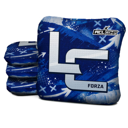 Indianapolis football cornhole bags, Forza - 6/9 - ACL COMP, Royal blue, White