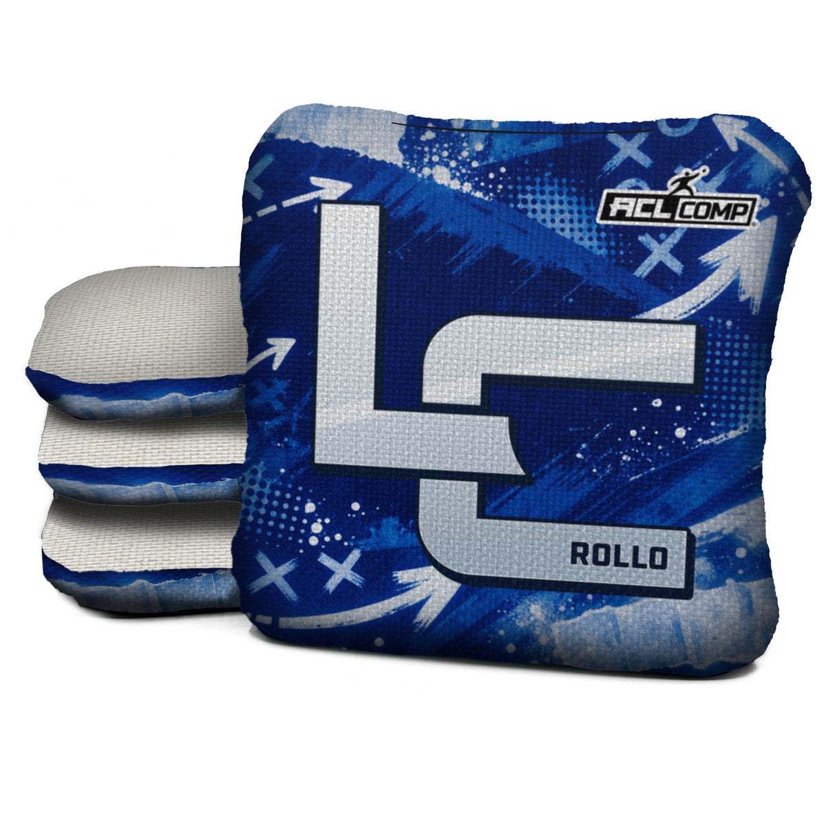 Indianapolis football cornhole bags, Rollo 4/7 - ACL COMP, Royal blue, White