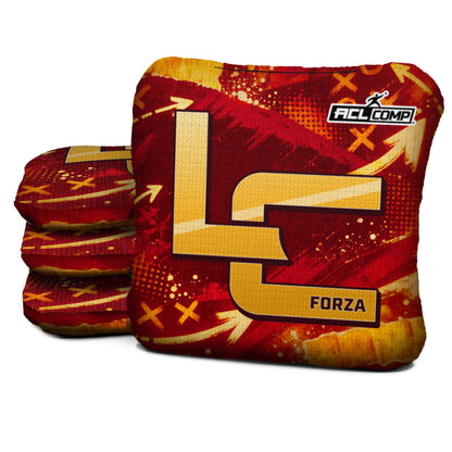 Kansas City football cornhole bags, Forza - 6/9 - ACL COMP, Red, Gold