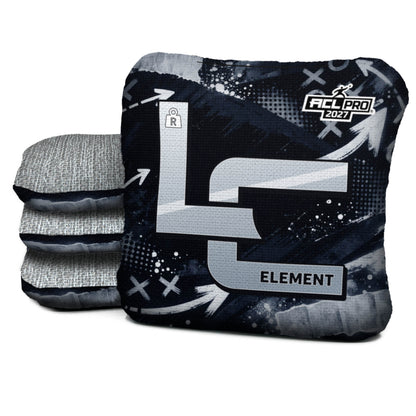 Las Vegas football cornhole bags, Element - R 5/8 - ACL PRO, Black, Silver