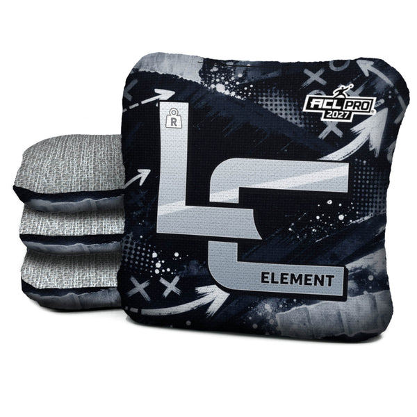 Las Vegas football cornhole bags, Element - R 5/8 - ACL PRO, Black, Silver