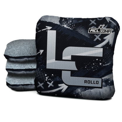 Las Vegas football cornhole bags, Rollo 4/7 - ACL COMP, Black, Silver