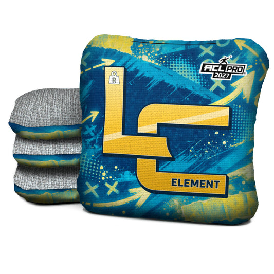 Los Angeles - Powder football cornhole bags, Element - R 5/8 - ACL PRO, Powder blue, Yellow