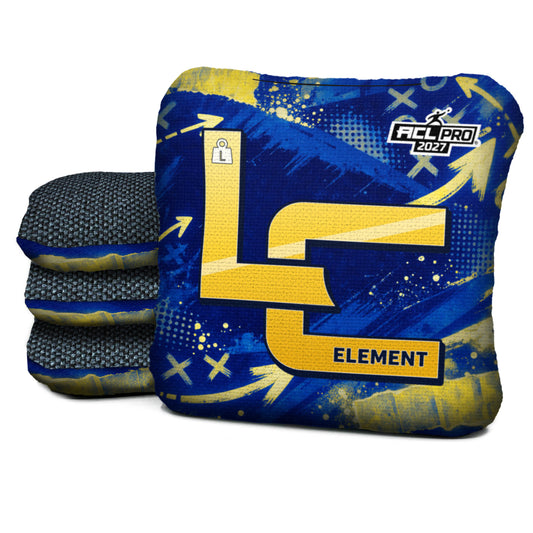 Los Angeles - Royal football cornhole bags, Element - L 5/8 - ACL PRO, Royal blue, Yellow