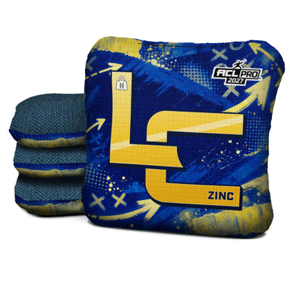 Los Angeles - Royal football cornhole bags, Zinc - H 4.5/9 - ACL PRO, Royal blue, Yellow
