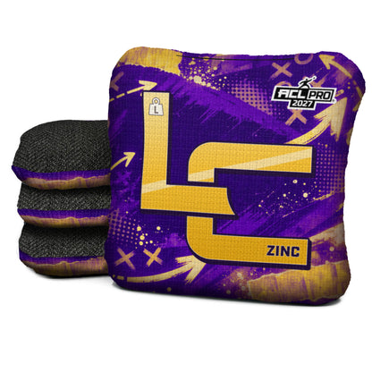 Minneapolis football cornhole bags, Zinc - L 4.5/9 - ACL PRO, Purple, Gold