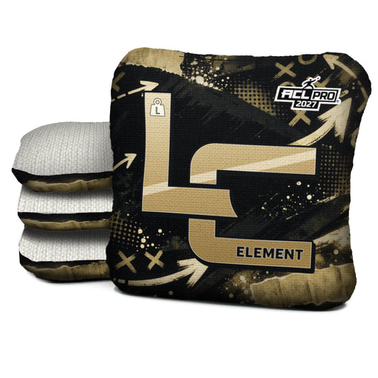 New Orleans football cornhole bags, Element - L 5/8 - ACL PRO, Black, Gold