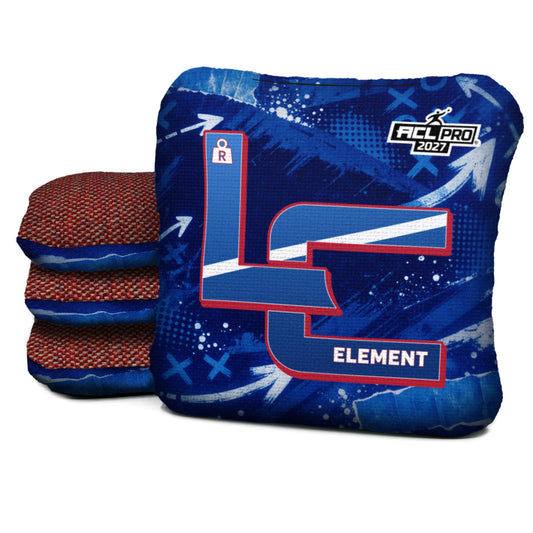 New York - Blue football cornhole bags, Element - R 5/8 - ACL PRO, approved colorway with coordinating reverse