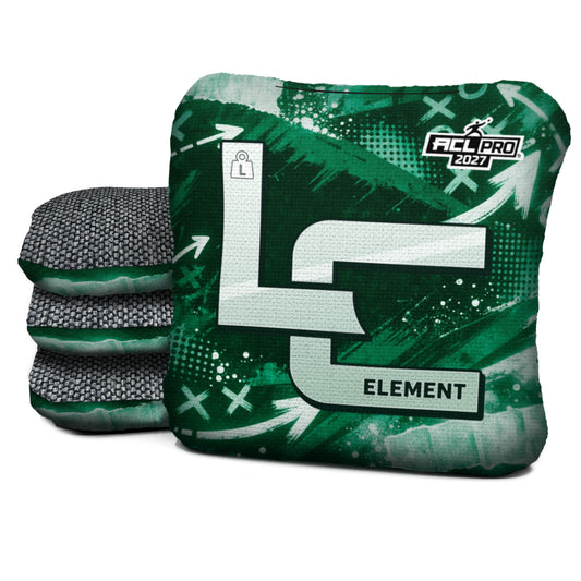 New York - Green football cornhole bags, Element - L 5/8 - ACL PRO, Green, White