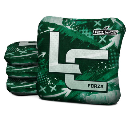 New York - Green football cornhole bags, Forza - 6/9 - ACL COMP, Green, White