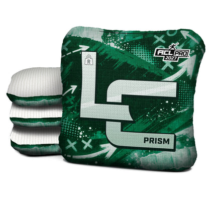 New York - Green football cornhole bags, Prism - R 5/9 - ACL PRO, Green, White