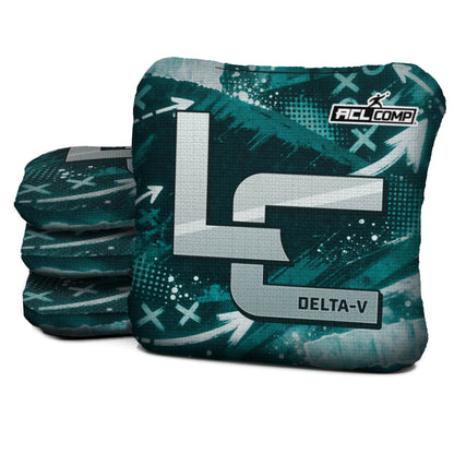 Philadelphia football cornhole bags, Delta-V 5/8- ACL COMP, Midnight green, Silver
