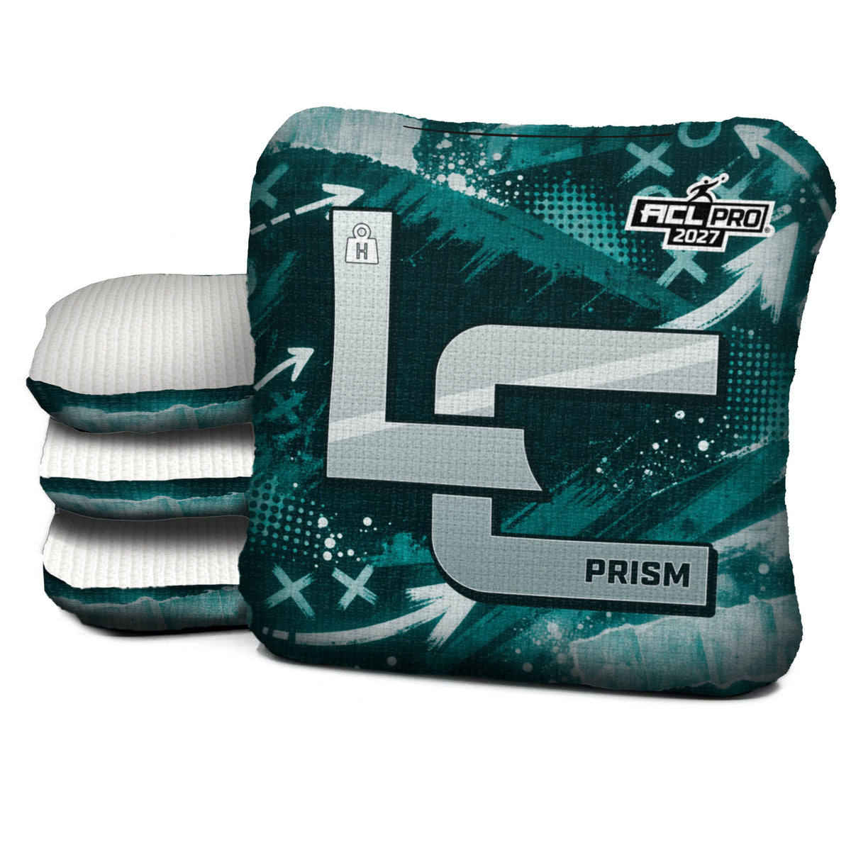 Philadelphia football cornhole bags, Prism - H 5/9 - ACL PRO, Midnight green, Silver