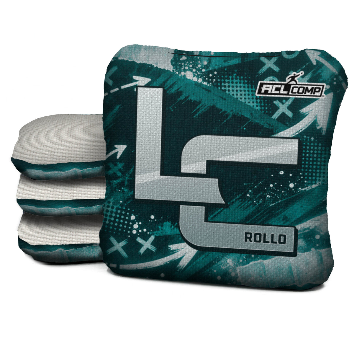 Philadelphia football cornhole bags, Rollo 4/7 - ACL COMP, Midnight green, Silver