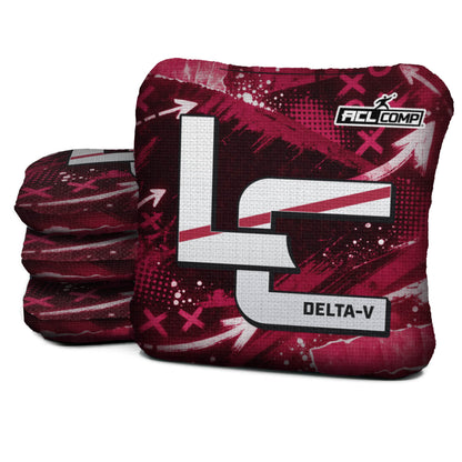 Arizona football cornhole bags, Delta-V 5/8- ACL COMP, approved colorway with coordinating reverse