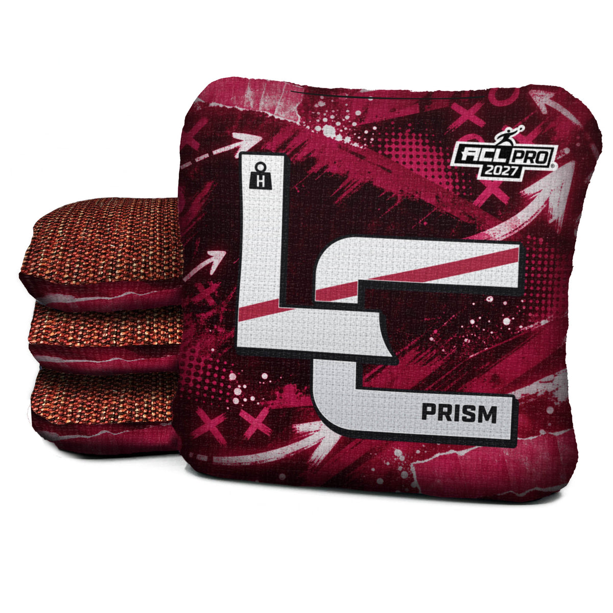 Arizona football cornhole bags, Prism - H 5/9 - ACL PRO, approved colorway with coordinating reverse