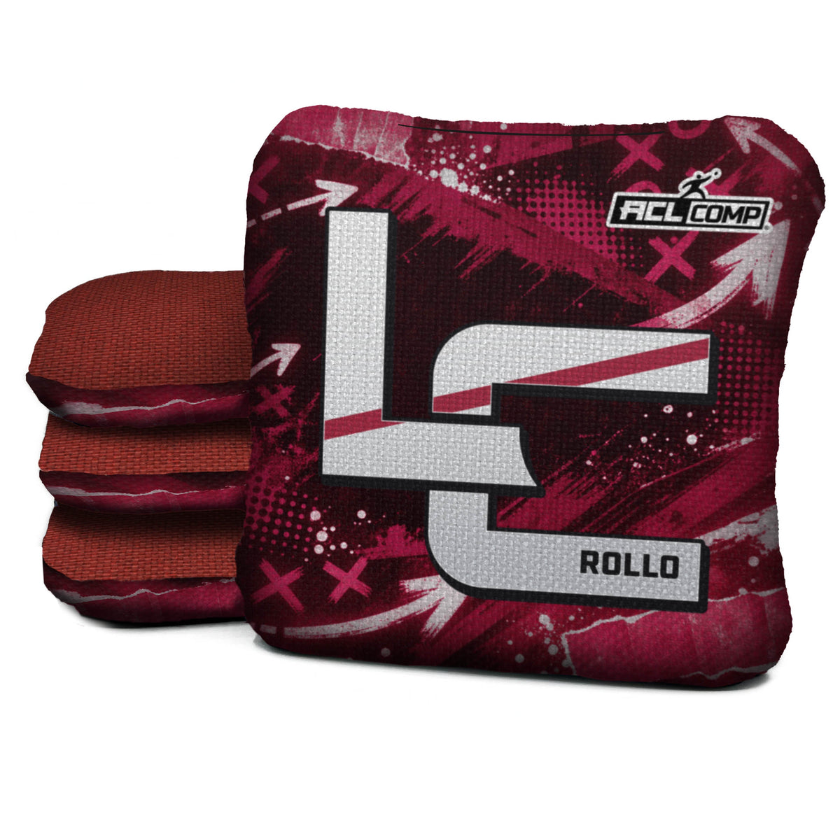 Arizona football cornhole bags, Rollo 4/7 - ACL COMP, approved colorway with coordinating reverse