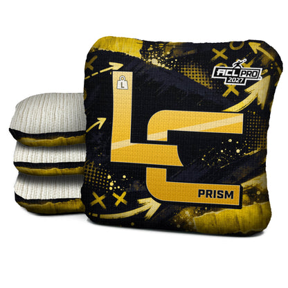 Pittsburgh football cornhole bags, Prism - L 5/9 - ACL PRO, Black, Gold