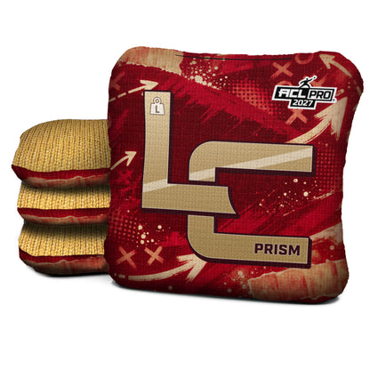 San Francisco football cornhole bags, Prism - L 5/9 - ACL PRO, Scarlet red, Gold