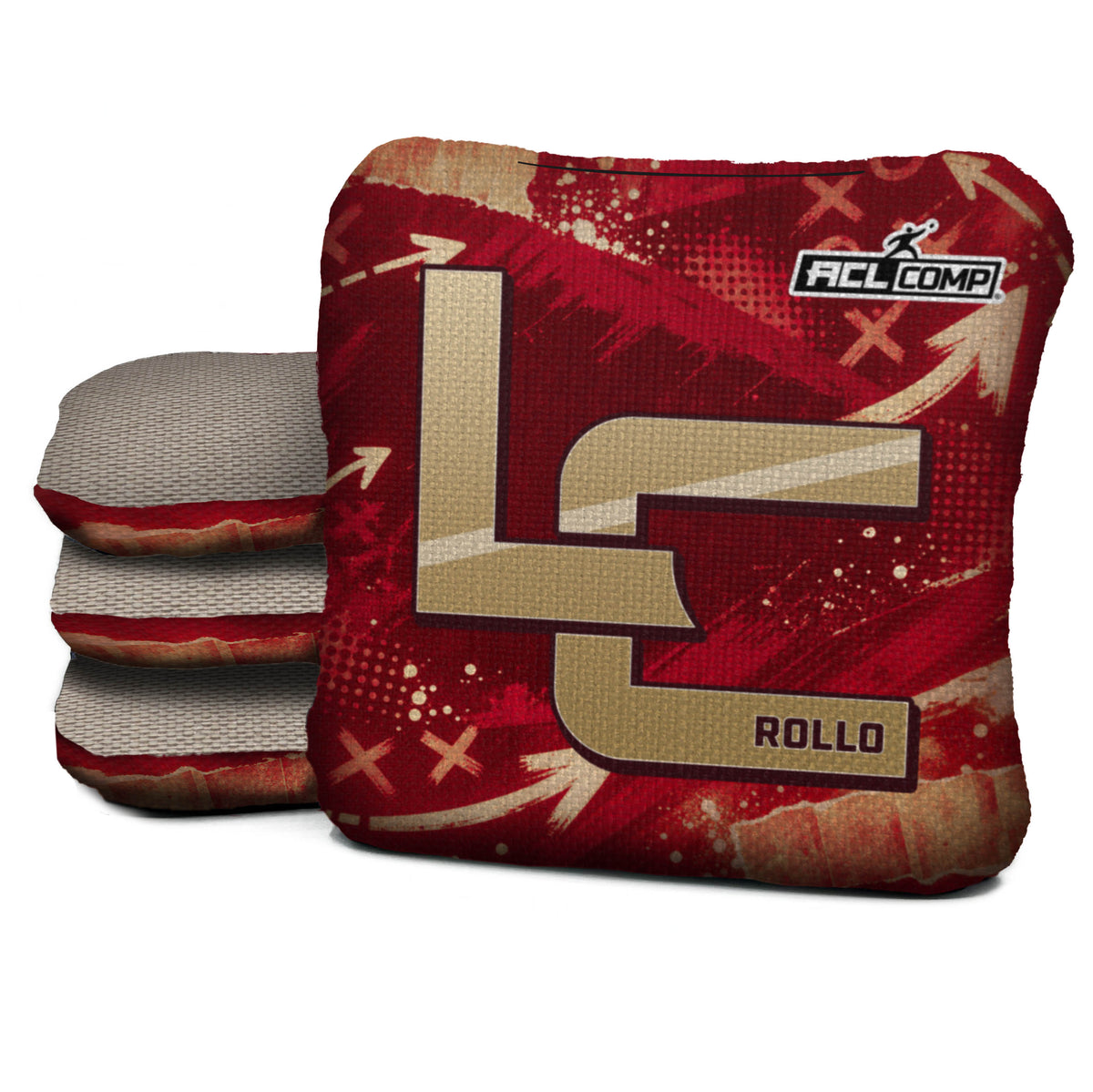 San Francisco football cornhole bags, Rollo 4/7 - ACL COMP, Scarlet red, Gold