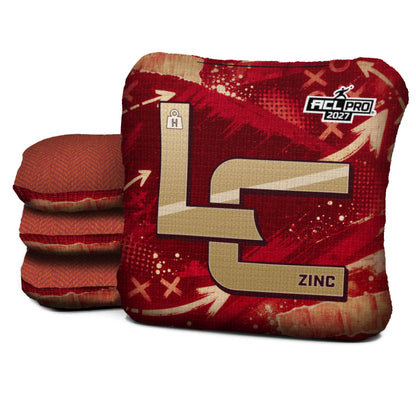 San Francisco football cornhole bags, Zinc - H 4.5/9 - ACL PRO, Scarlet red, Gold