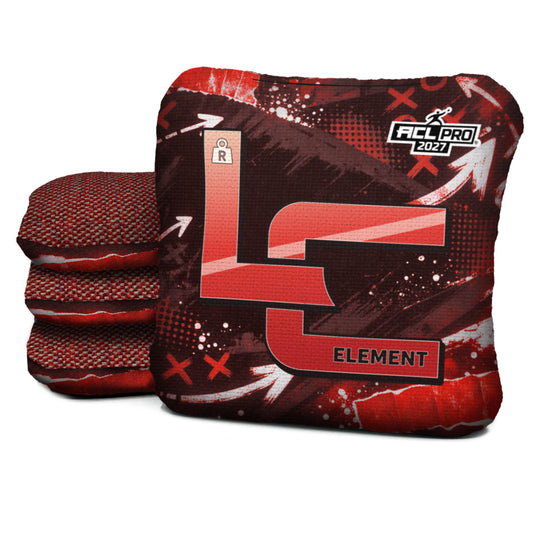 Tampa football cornhole bags, Element - R 5/8 - ACL PRO, Pewter, Red, White