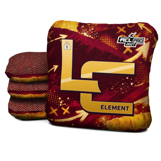 Washington football cornhole bags, Element - R 5/8 - ACL PRO, Burgundy, Gold