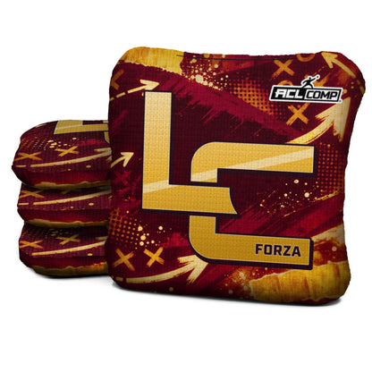 Washington football cornhole bags, Forza - 6/9 - ACL COMP, Burgundy, Gold