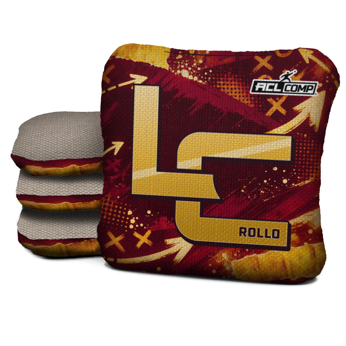 Washington football cornhole bags, Rollo 4/7 - ACL COMP, Burgundy, Gold