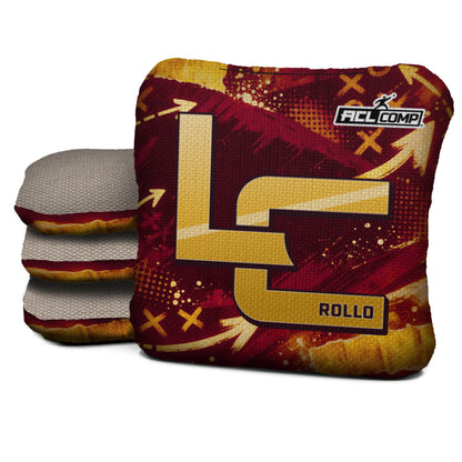 Washington football cornhole bags, Rollo 4/7 - ACL COMP, Burgundy, Gold