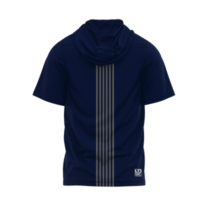 Throw Logic Stripped Short Sleeve Hoodie - Full Sublimation