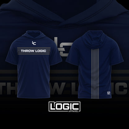 Throw Logic Stripped Short Sleeve Hoodie - Full Sublimation