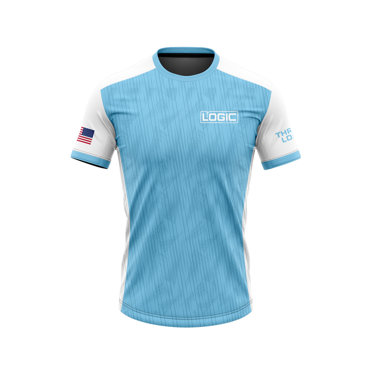 Logic Short-Sleeve Jersey - Light Blue & White - Ready to Ship