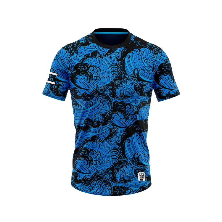 Logic Summer Wave Short-Sleeve Jersey - Youth Blue - Ready to Ship